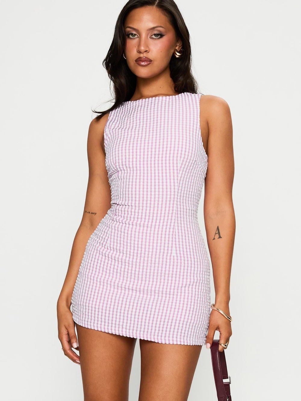 Yumiko Romper Pink Check